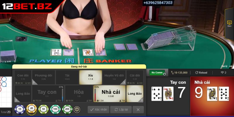 Luật chơi Baccarat 12BET dễ hiểu, dễ thắng